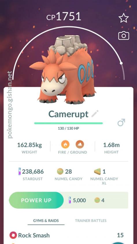 camerupt moves|Camerupt (Pokémon GO) .